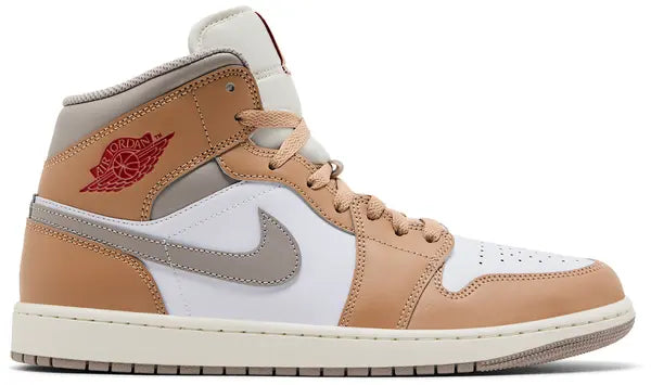 JORDAN 1 MID HEMP WHITE