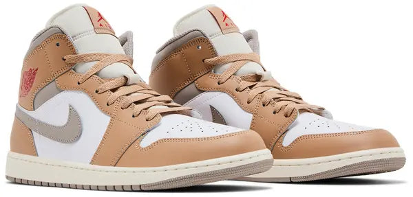 JORDAN 1 MID HEMP WHITE