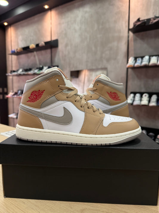 JORDAN 1 MID HEMP WHITE