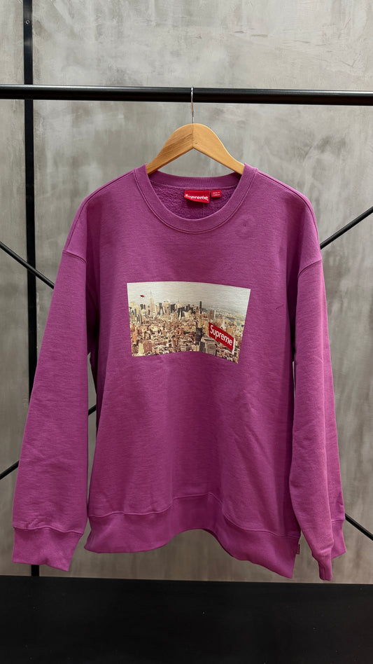 SUPREME AERIAL CREWNECK BRIGHT PURPLE