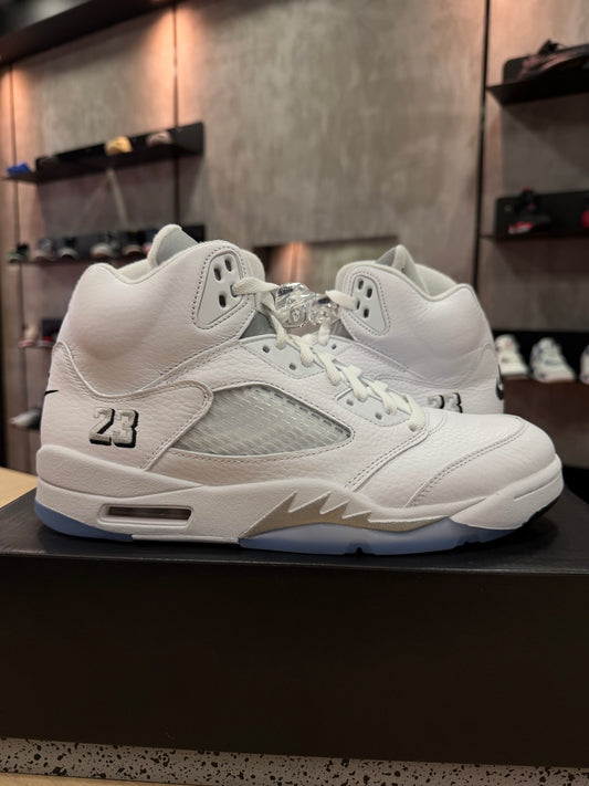 JORDAN 5 WHITE METALLIC SILVER
