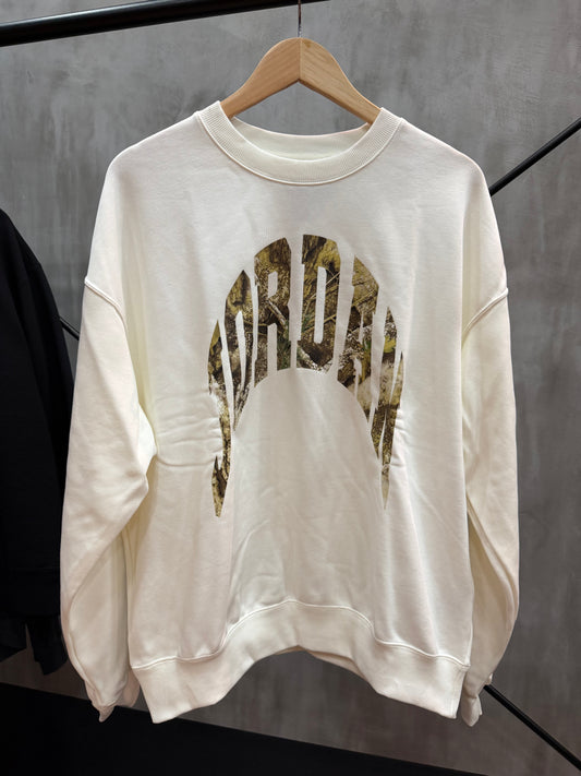 CREWNECK WHITE JORDAN CAMO