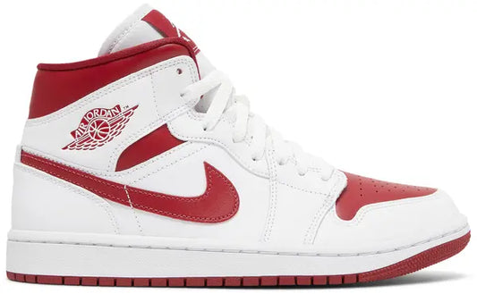 JORDAN 1 MID WHITE POMEGRANATE