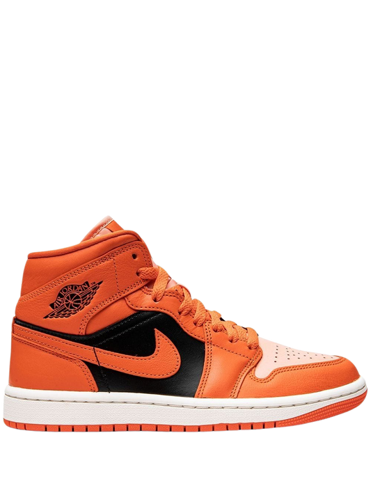 Jordan 1 Mid Rush Orange Crimson Bliss