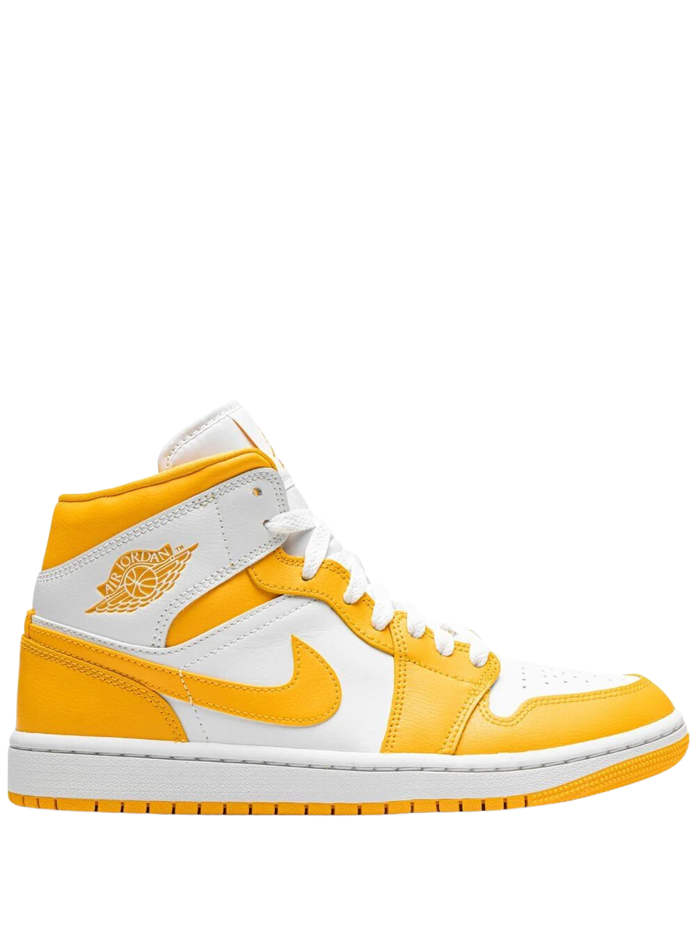 Jordan 1 Mid White University Gold