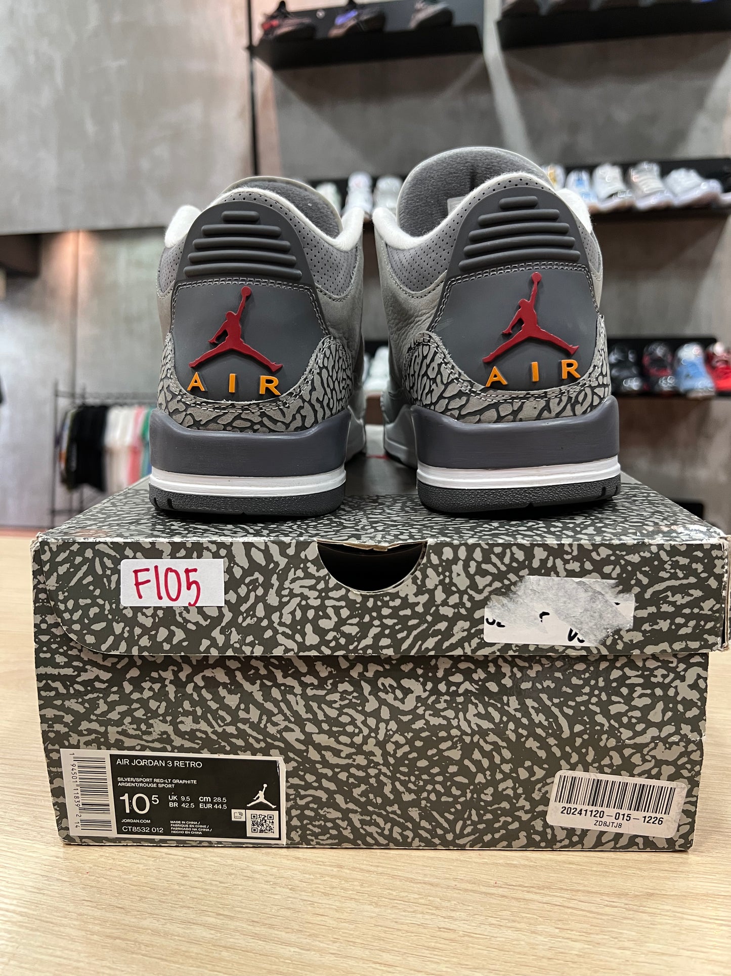 JORDAN 3 COOL GREY (DE USO)