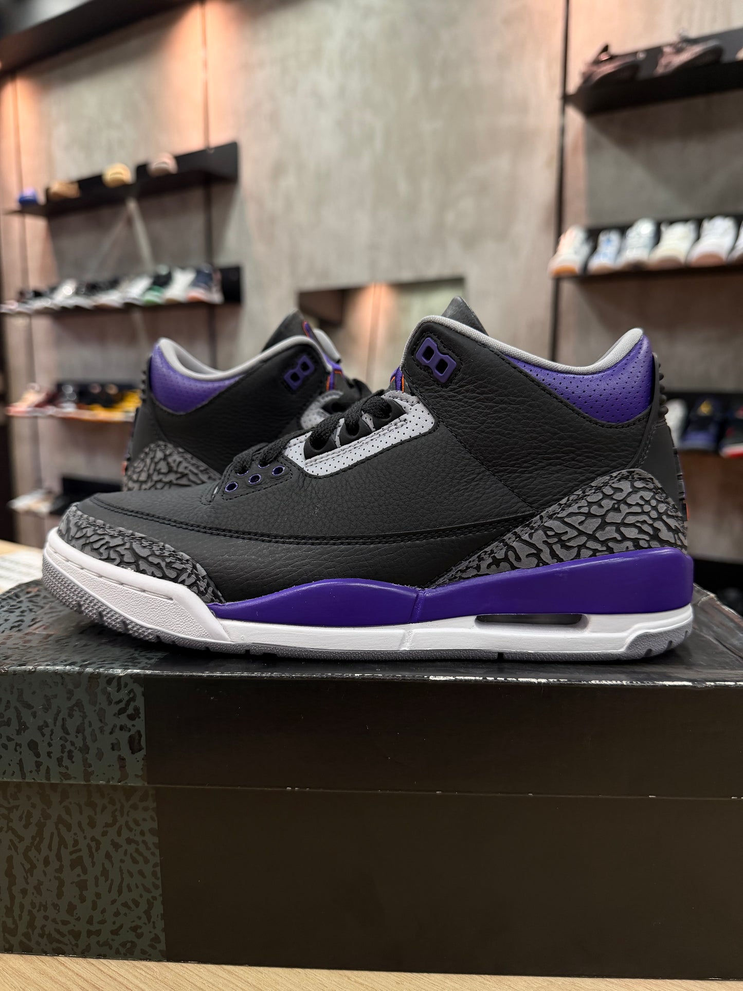 JORDAN 3 BLACK COURT PURPLE