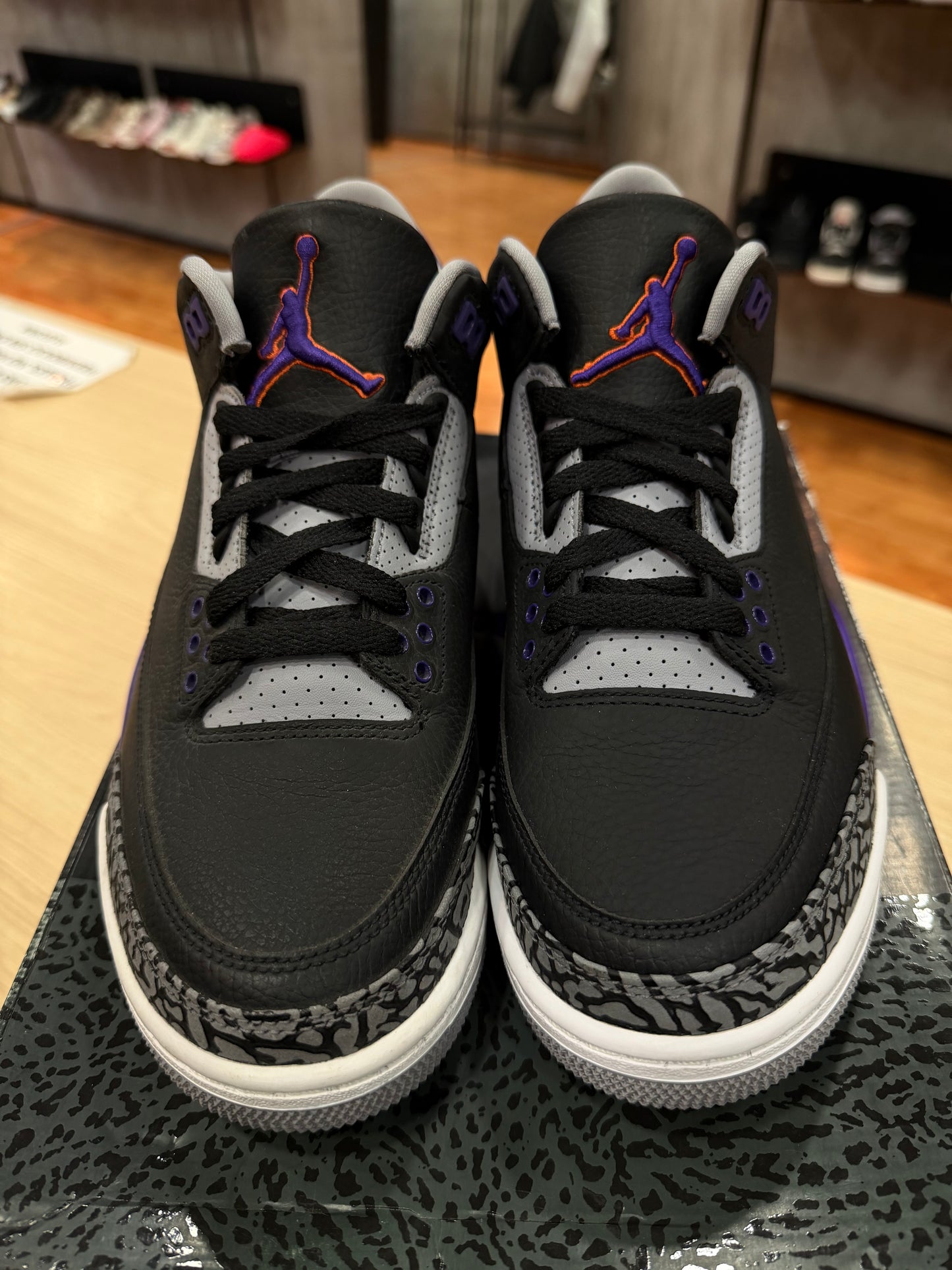 JORDAN 3 BLACK COURT PURPLE