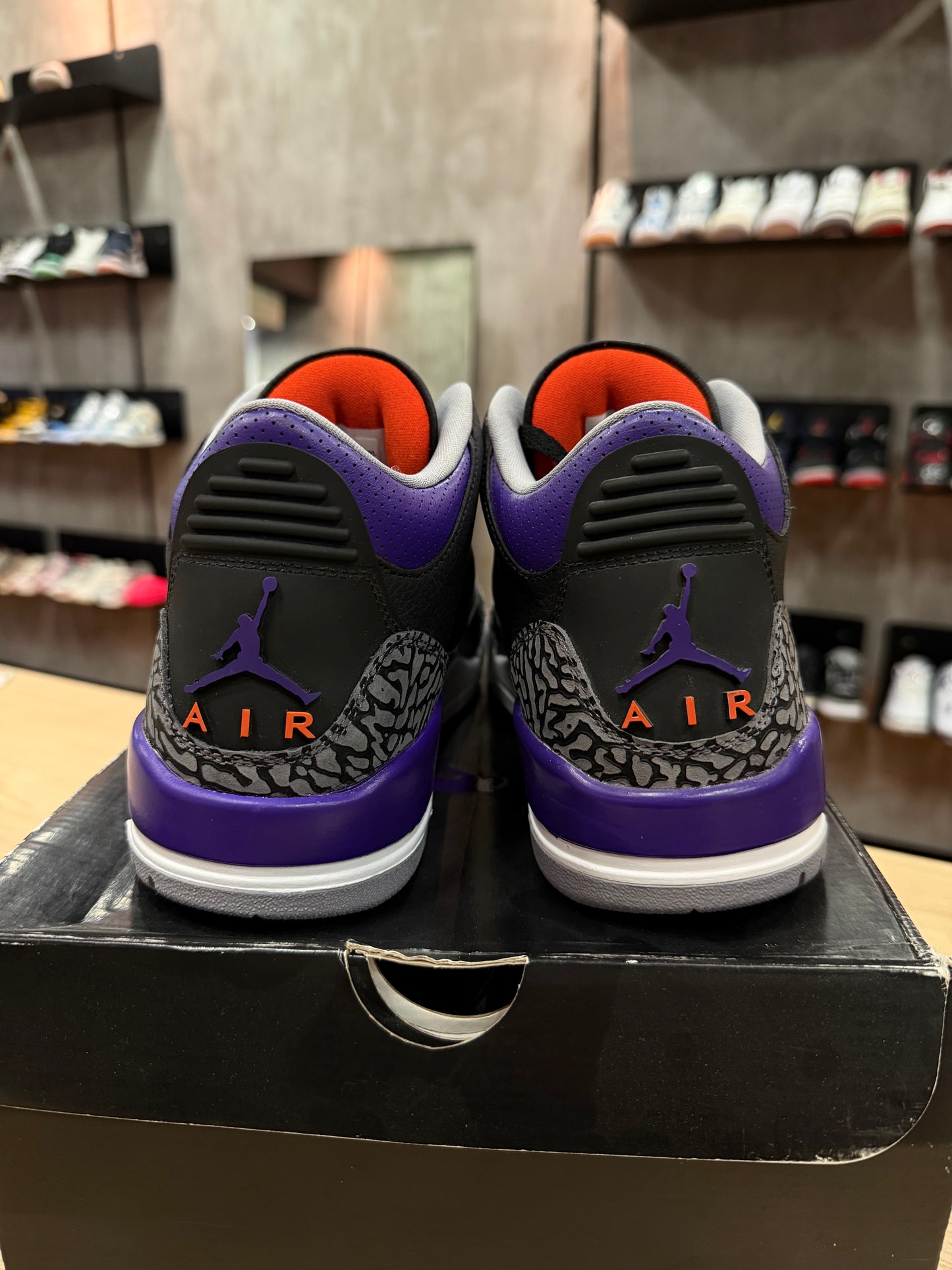 JORDAN 3 BLACK COURT PURPLE