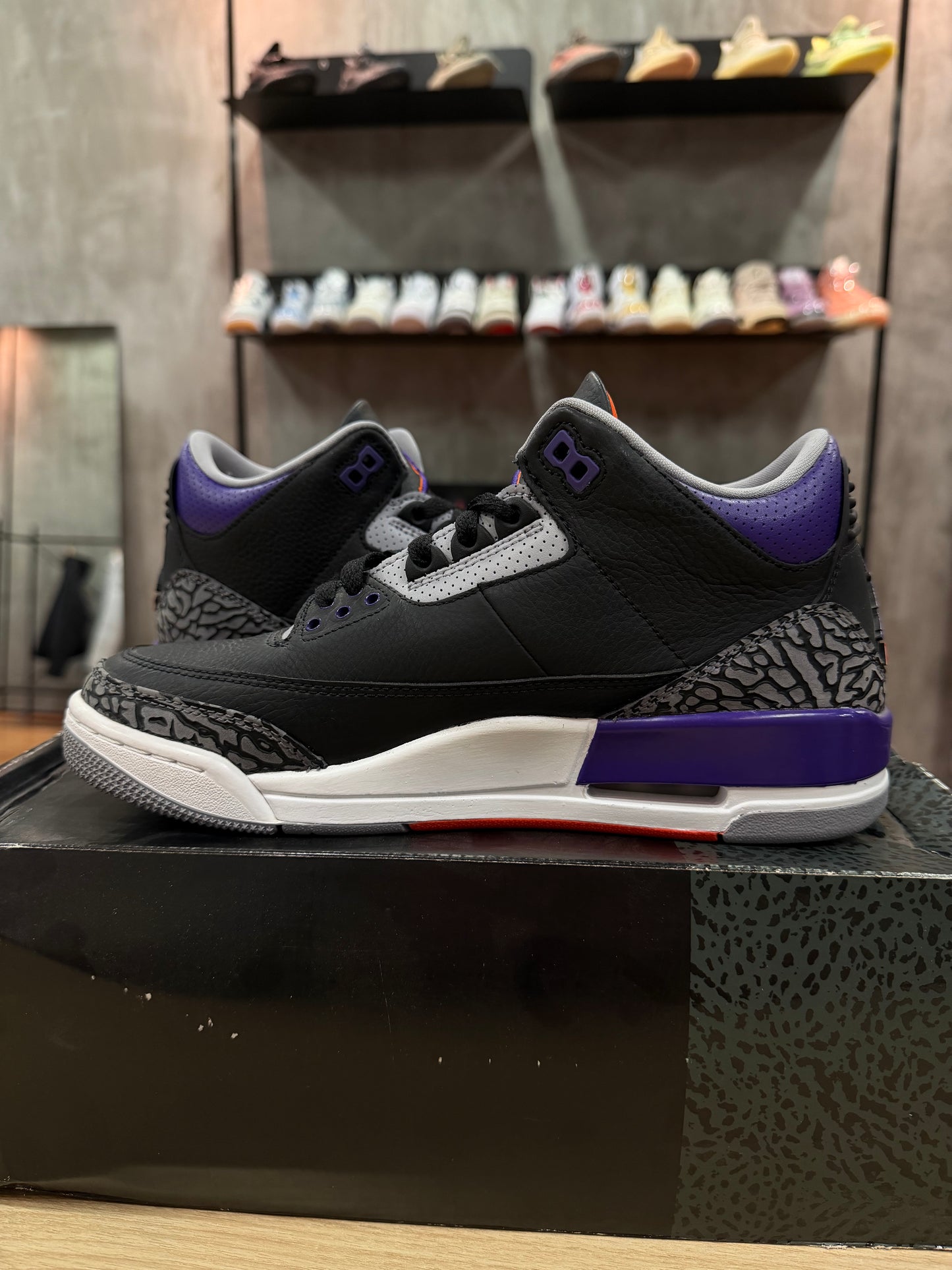 JORDAN 3 BLACK COURT PURPLE