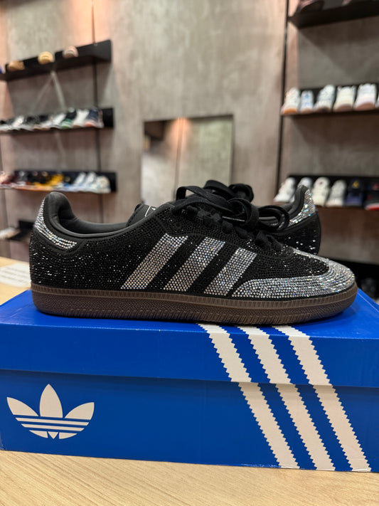 ADIDAS SAMBA BLACK SILVER RHINESTONES