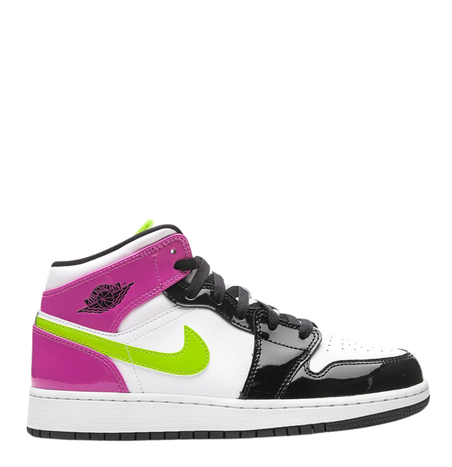 Jordan 1 Mid White Black Cyber Pink