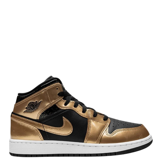 Jordan 1 Mid Metallic Gold Black